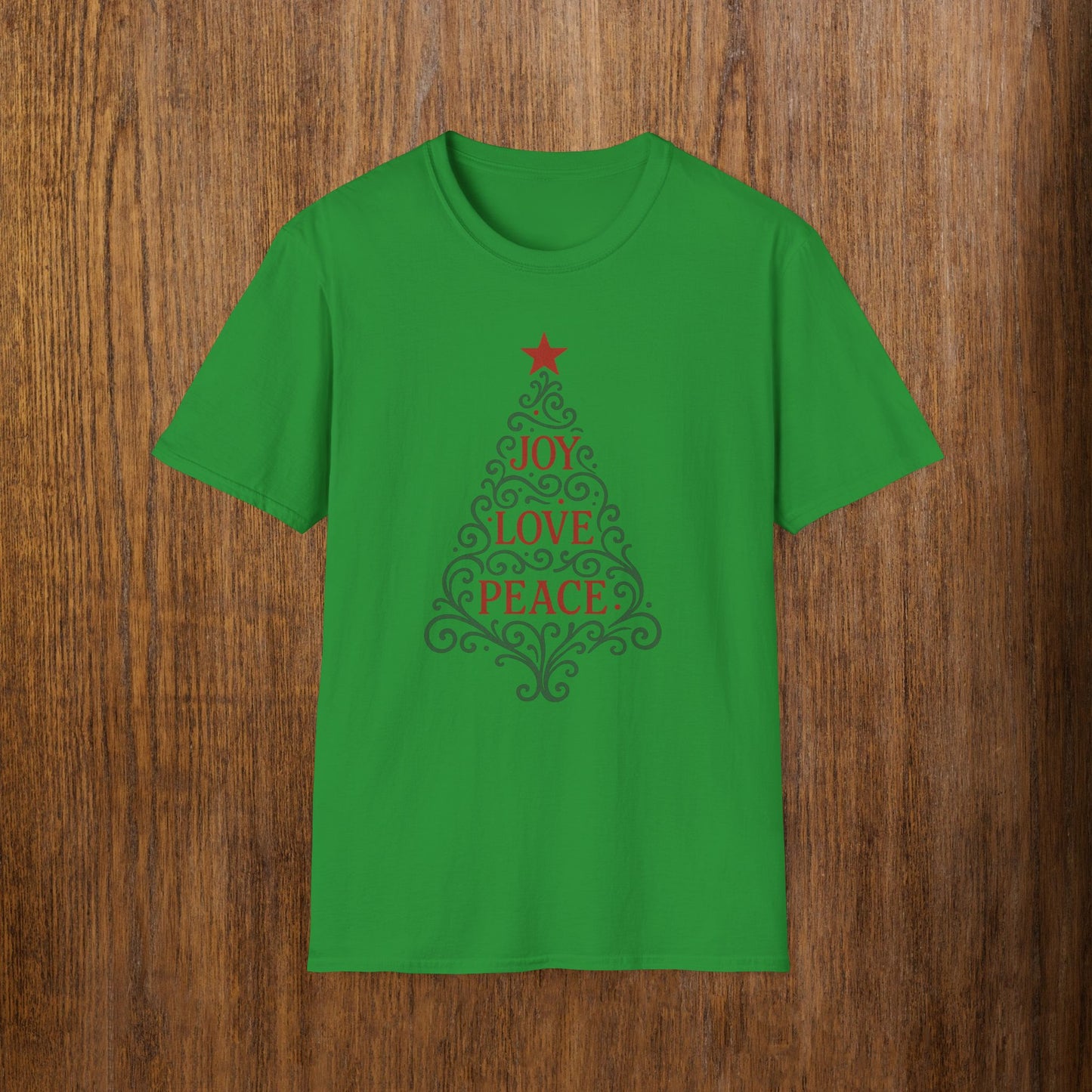 Joy-Love-Peace Tree Red/Green
