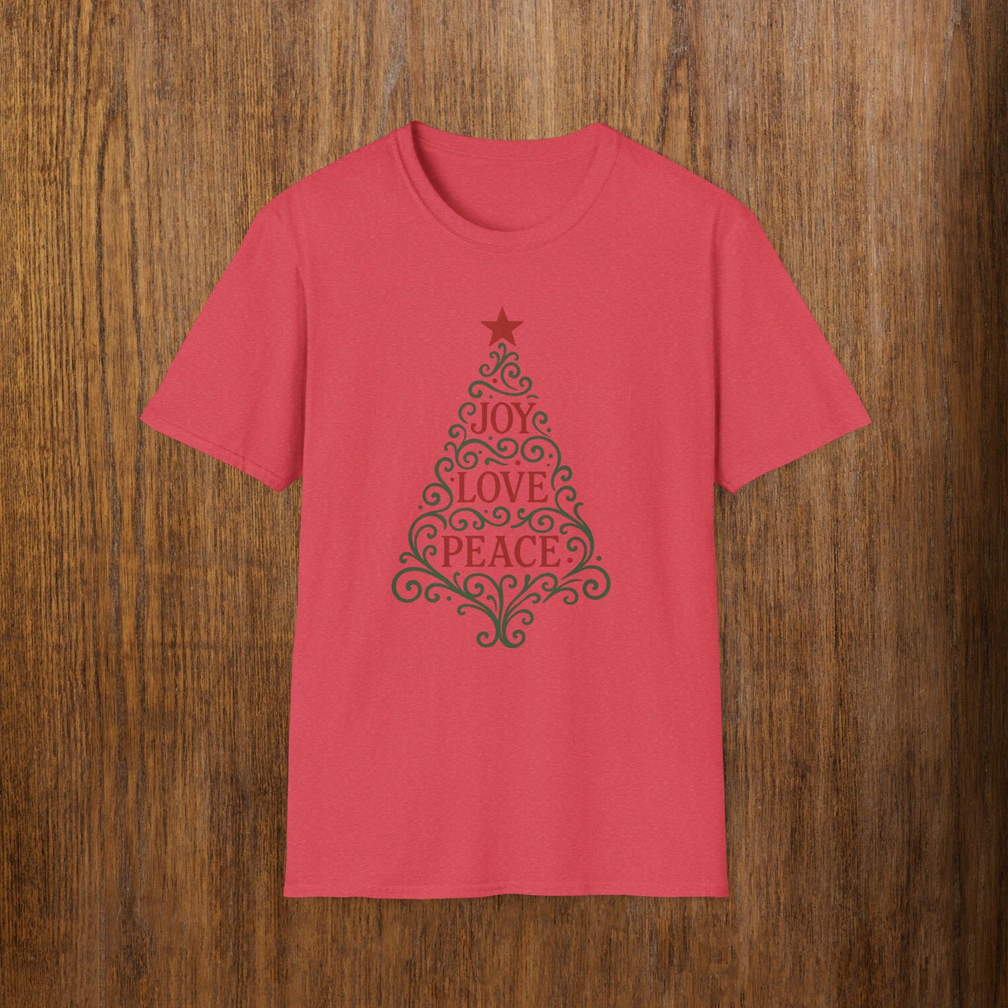 Joy-Love-Peace Tree Red/Green