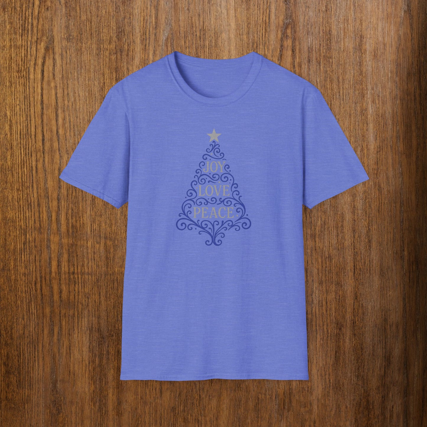 Joy-Love-Peace Tree Blue/Silver