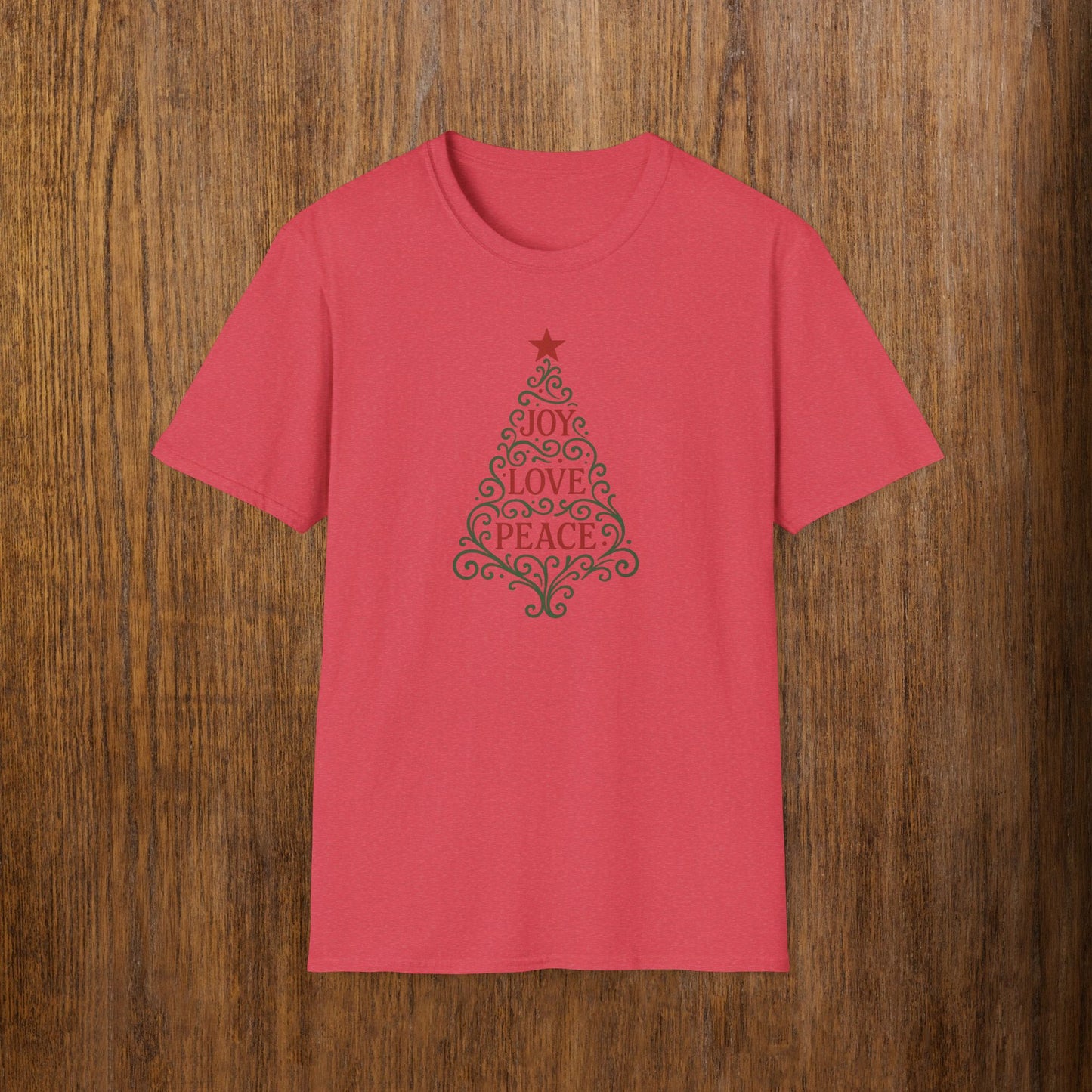 Joy-Love-Peace Tree Red/Green